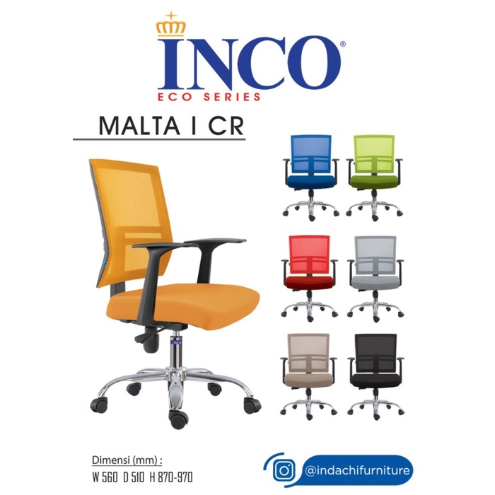 Indachi Kursi Kantor Malta I CR-penguinfurniture