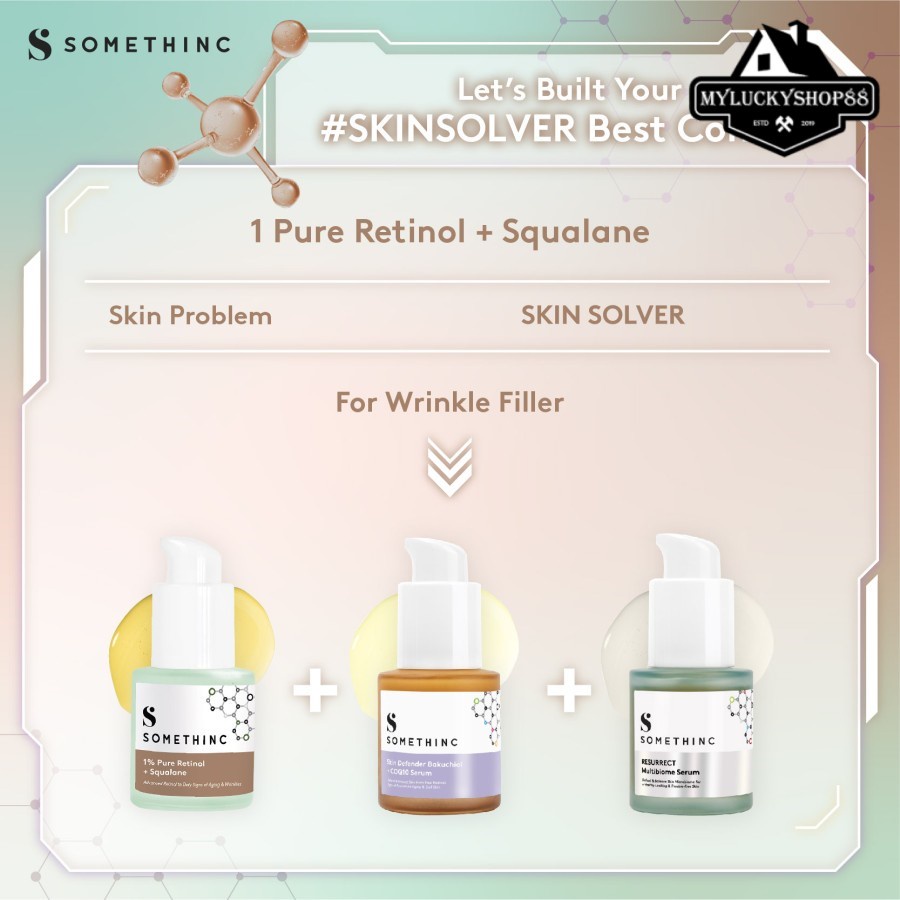 Somethinc 1% Pure Retinol + Squalane Face Serum Wajah 20ml 20 ml