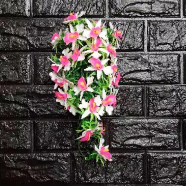 Bunga plastik anggrek dinding