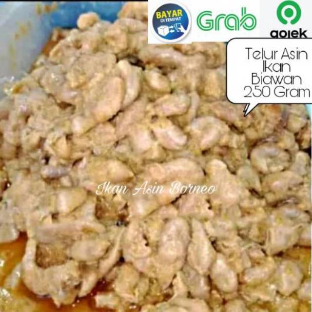 Telur Asin Ikan Gabus Haruan Biawan Bawan Asin Basah 250 Gram