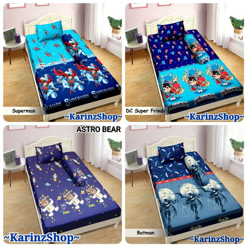 Sprei Lady Rose Single 120x200 ASTRO BEAR/BATMAN/SUPERMAN/DC SUPER FRIENDS