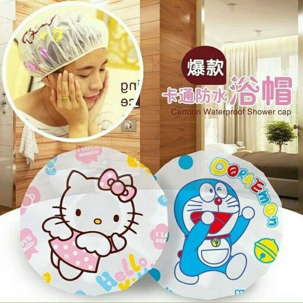 Shower Cap Topi Mandi Karter Kartun Anak