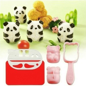 Set Cetakan Nasi Panda dan Cetakan Nori - Set Cetakan Bento Nasi Panda Cute Rice Mold Bento Mold