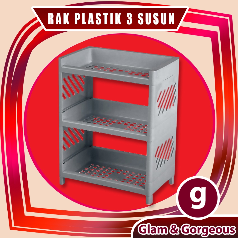 Rak Plastik Mini Serbaguna 3 Susun RT010