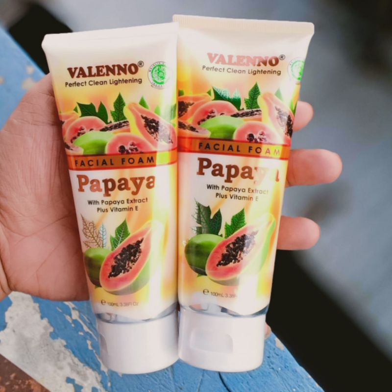 VALENNO FACIAL FOOM PAPAYA // PERFECT CLEAN LIGHTENING