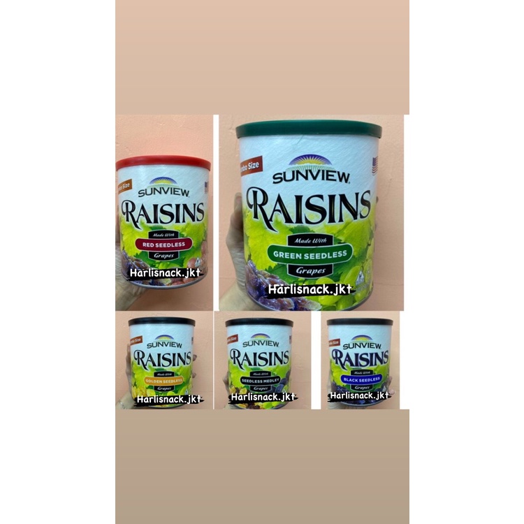 

SUN VIEW RAISINS GRAPE SEEDLESS MEDLEY / GREEN SEEDLESS / GOLDEN SEEDLESS / BLACK SEEDLESS / RED SEEDLESS
