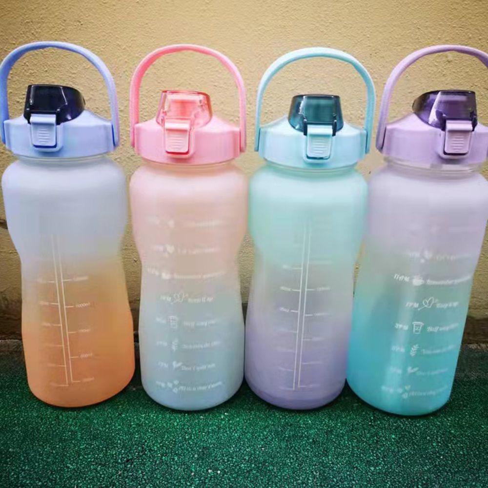 Suyo Botol Minum Portable Kapasitas Besar 2000ml Warna Gradasi Untuk Travel / Camping / Fitness