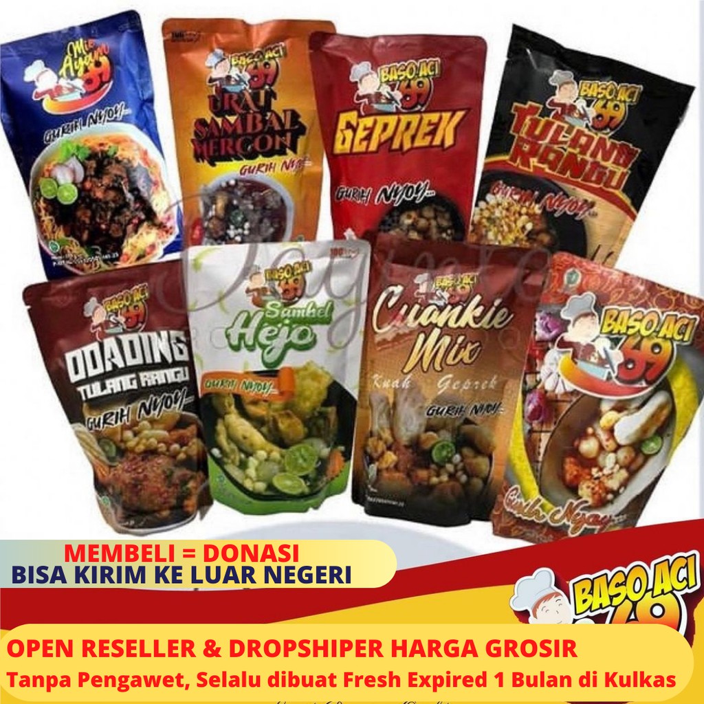 Jual Terenak Baso Aci 69 Boci Geprek Sambal Hejo Original Cuangkie