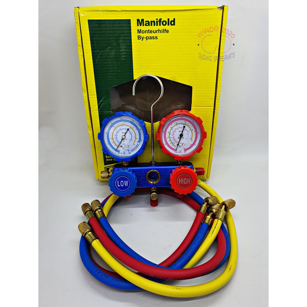 MANIFOLD DOUBLE TEKANAN TINGGGI R32 &amp; R410 PREMIUM CLASS | ANALISER , ANALIZER , MANIFOL , MANIPOL