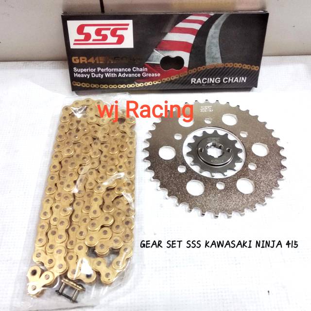 Gear set SSS ( 415 ) Ninja 150 R / RR + Rantai SSS HSBT