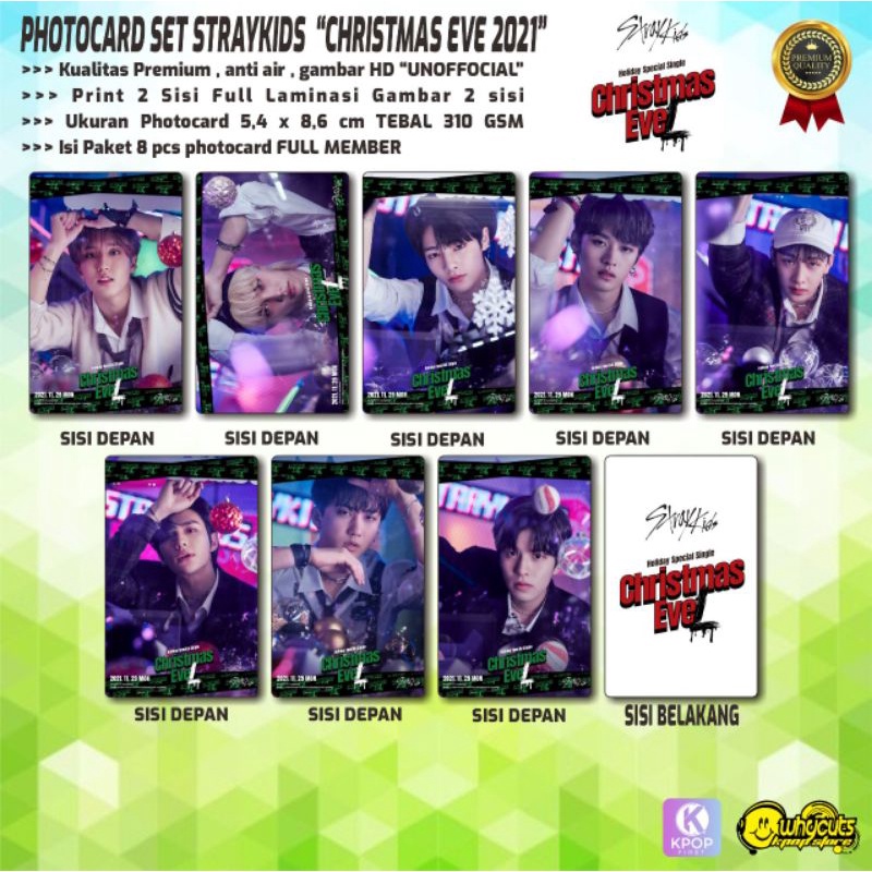 PHOTOCARD SET PC STRAYKIDS PREMIUM // CHRISTMAS EVE // VIDEO CALL EVENT // SINGLE MAGAZINE // STAY