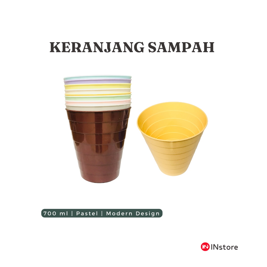 Keranjang Sampah Warna Pastel - Tong Tempat Sampah - Ember