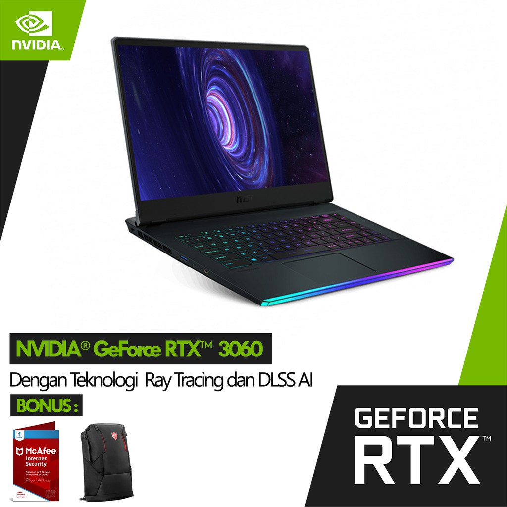 MSI GE66 10UE / 9S7-154214-277 GeForce RTX Intel Core i7-10870H 16GB