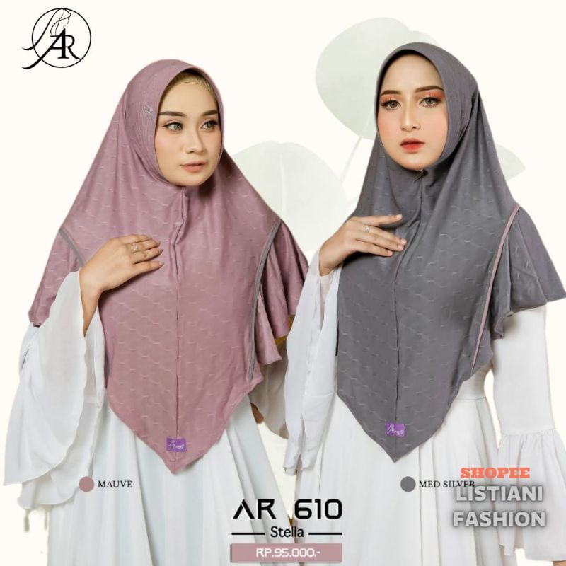 ARRAFI 610 HIJAB KERUDUG JUMBO DAILlY SPORTY HIJAB INSTAN TERBARU KEKINIAN 2022 Listiani fashion