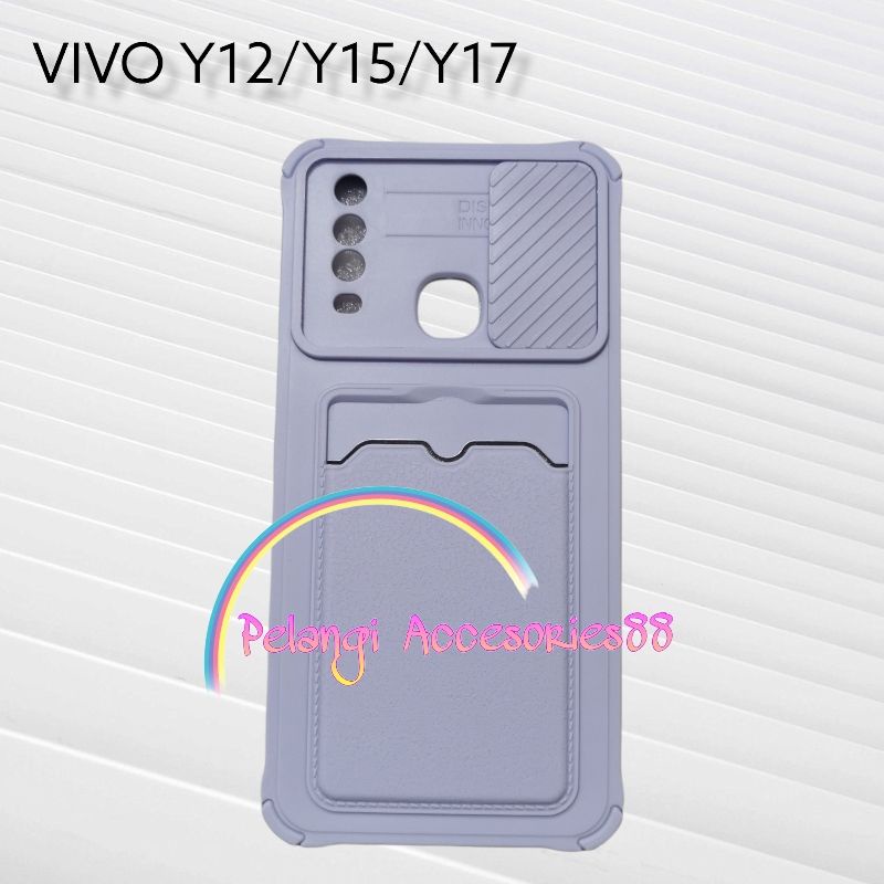 CASE VIVO Y11 / Y12 / Y12i / Y15 / Y17 CASE SOFTCASE SLEDING SLOT CARD WARNA WARNI