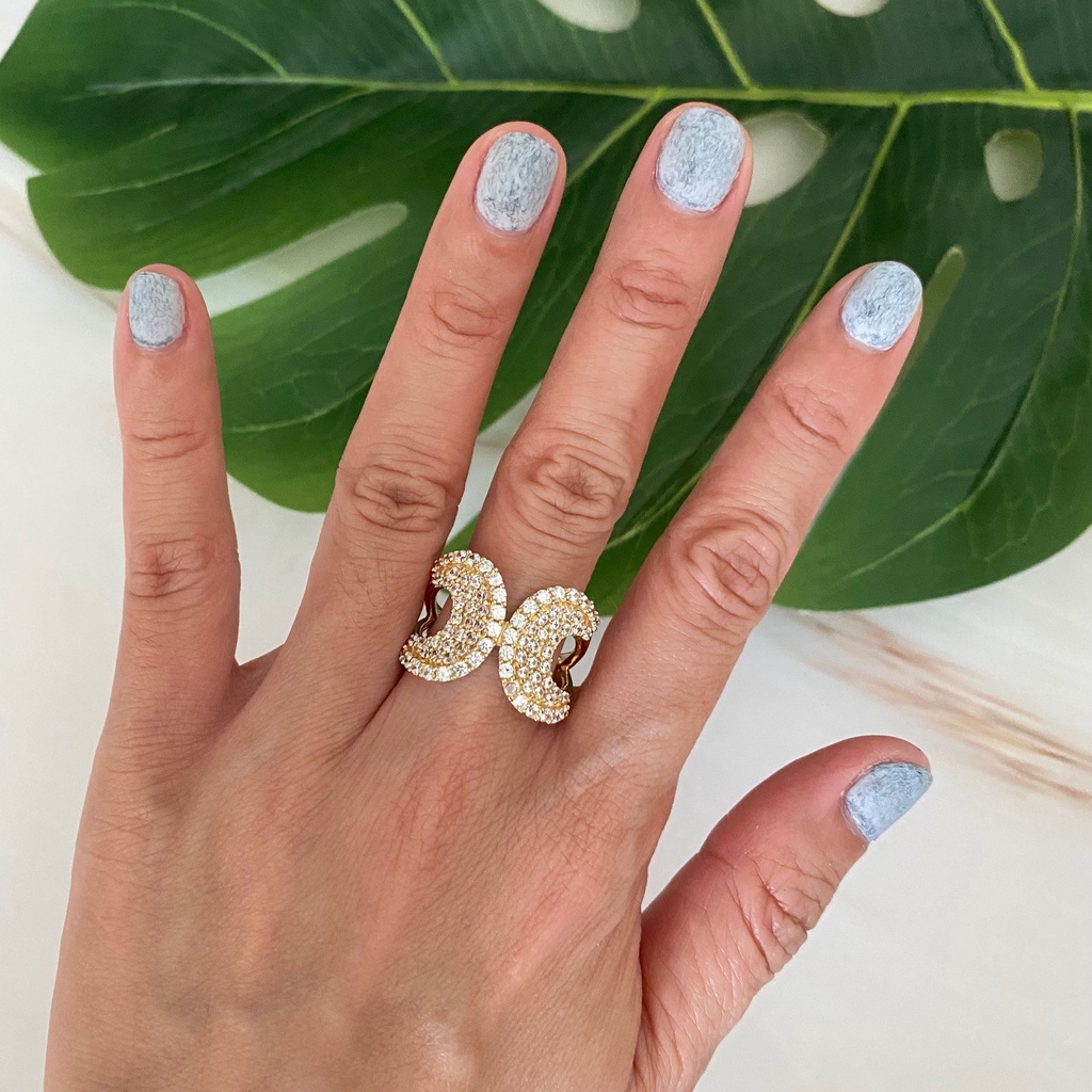 Cincin Emas Fashion Zircon Kadar 70% 6.59 Gram Size 18