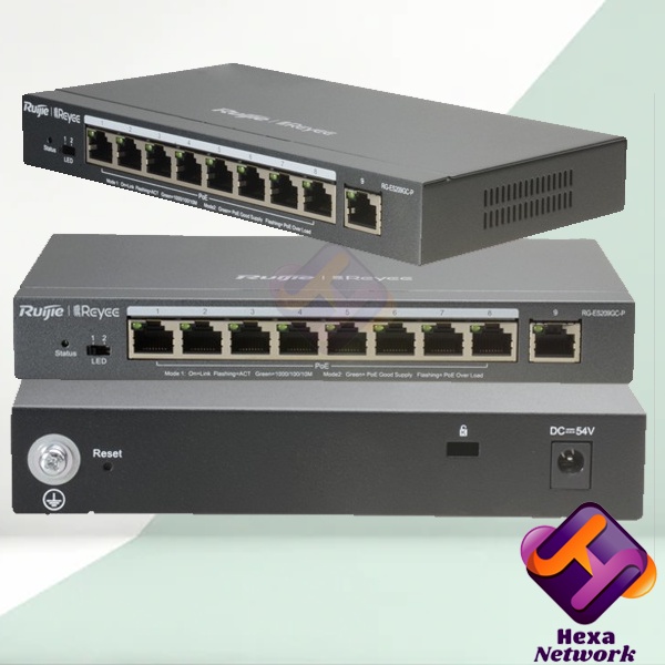 Ruijie RG-ES209GC-P 9 Port Gigabit Cloud Managed POE+ Switch