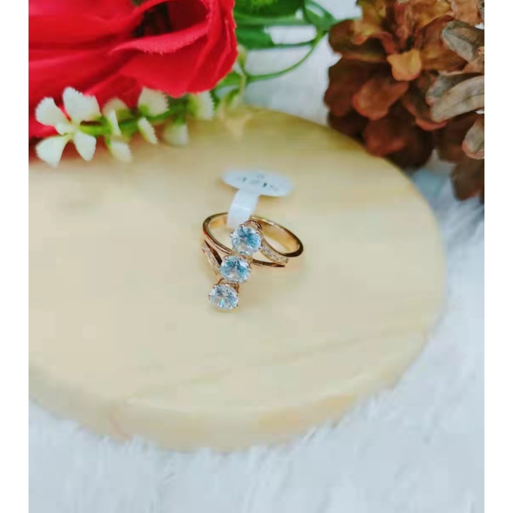 Cincin Titanium Permata Perhiasan Wanita Jewellery 1255