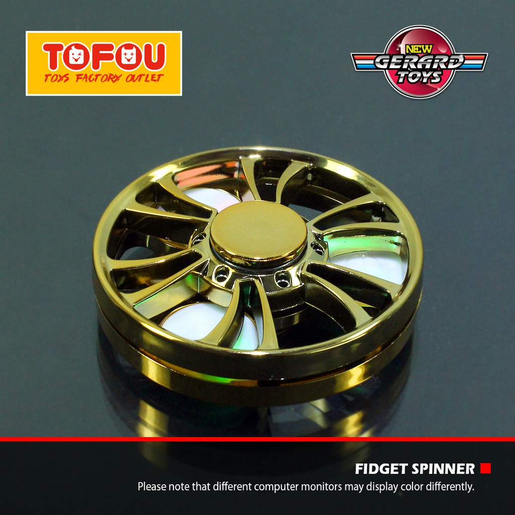 Mainan Fidget Spinner Plastik Led Fan Gold Shopee Indonesia