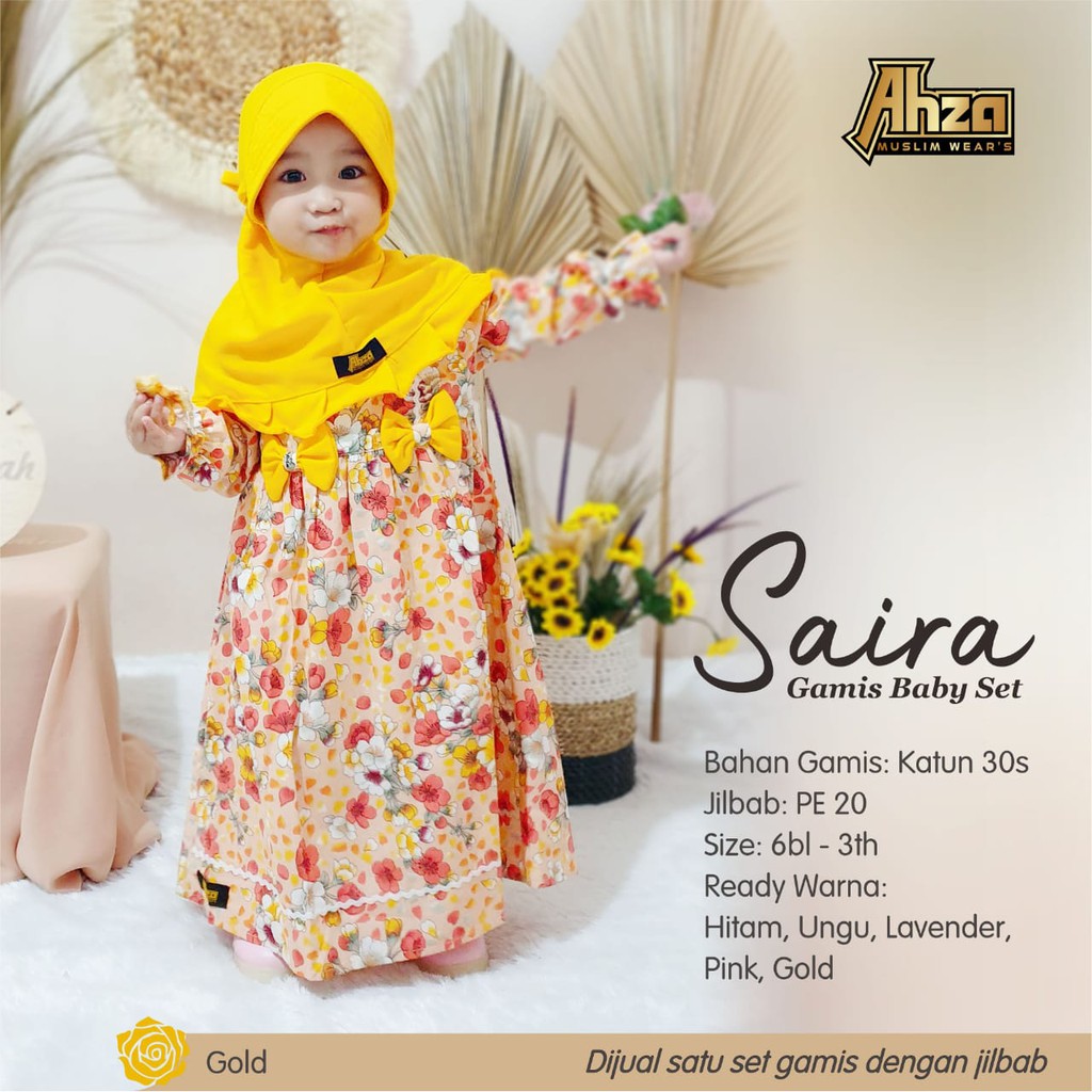 READY ✅ SAIRA BY AHZA - GAMIS ANAK BAYI 6 BULAN SAMPAI 2 TAHUN