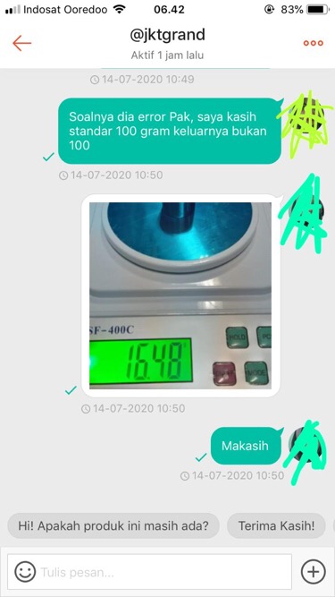 Timbangan Digital Akurasi 0.01g. Max 500g - Portable Scale Dapur Masak Obat Bumbu Emas Berlian