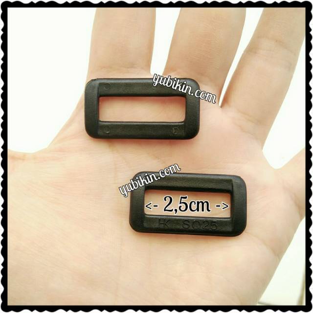 

12 Piece Ring Kotak Plastik Hitam Untuk Tali Tas Lebar 2,5cm