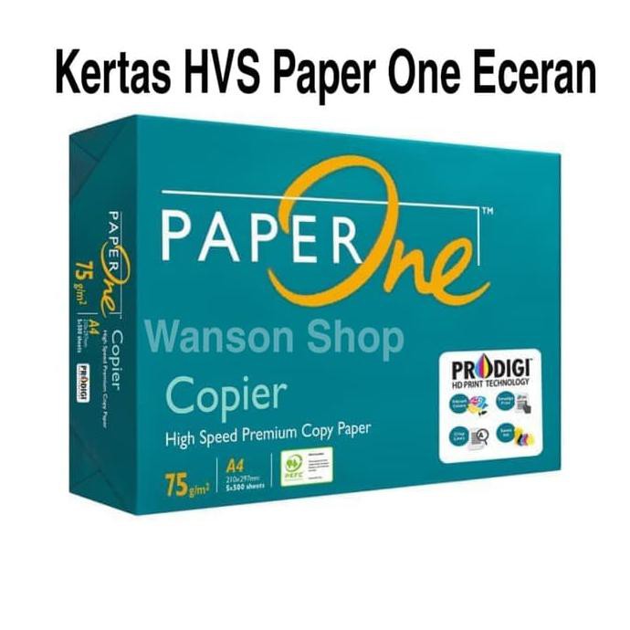 

KERTAS A4 75GRAM PAPER ONE / KERTAS HVS A4 75GRAM PAPER ONE