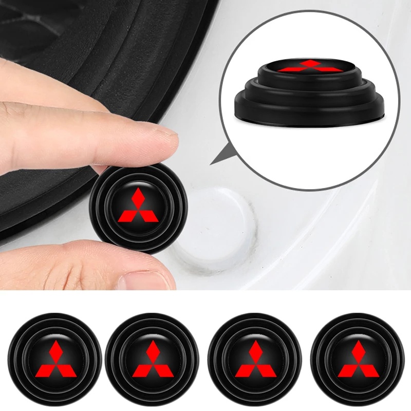 4 / 8 / 12Pcs Stiker Pad Silikon Shockproof Untuk Mobil Mitsubishi Asx Lancer Outlander Pajero