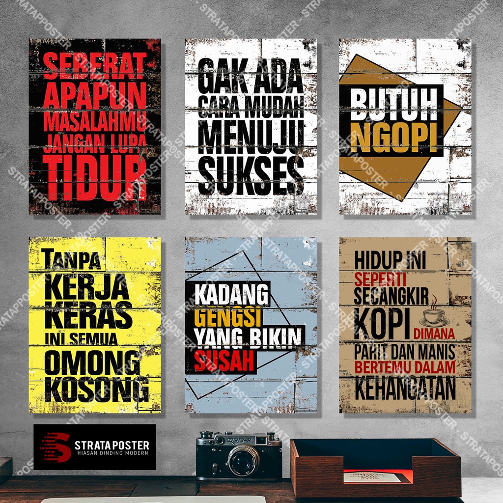 Jual Poster motivasi - Hiasan dinding kata kata motivasi - Wall decor