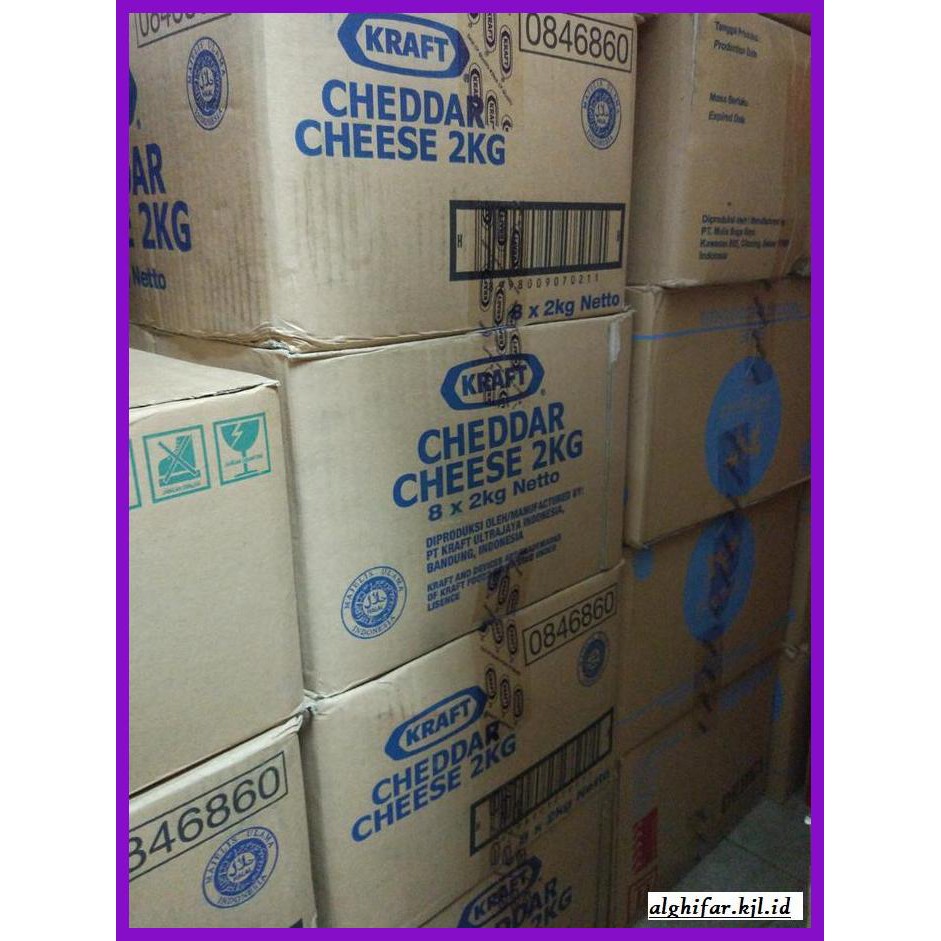 

Ujekujek- Keju Kraft Cheddar 2 Kg -Original.