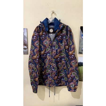 zip hoodie pretty green paisley