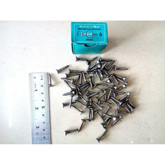 Sekrup Skrup Kayu Tapping Screw 3/4&quot; x 6 ( + ) 1ktk