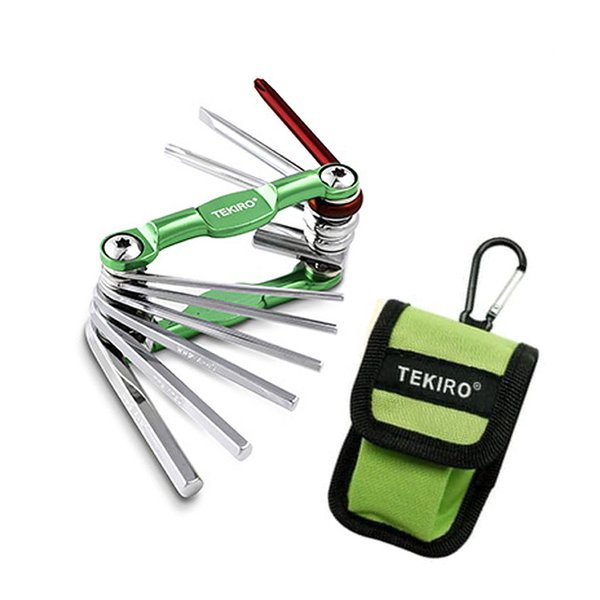 BIKE TOOLKIT SET 10 PCS TEKIRO / KUNCI SEPEDA LIPAT SET 10 PCS TEKIRO / KUNCI SERBAGUNA / KUNCI L SE