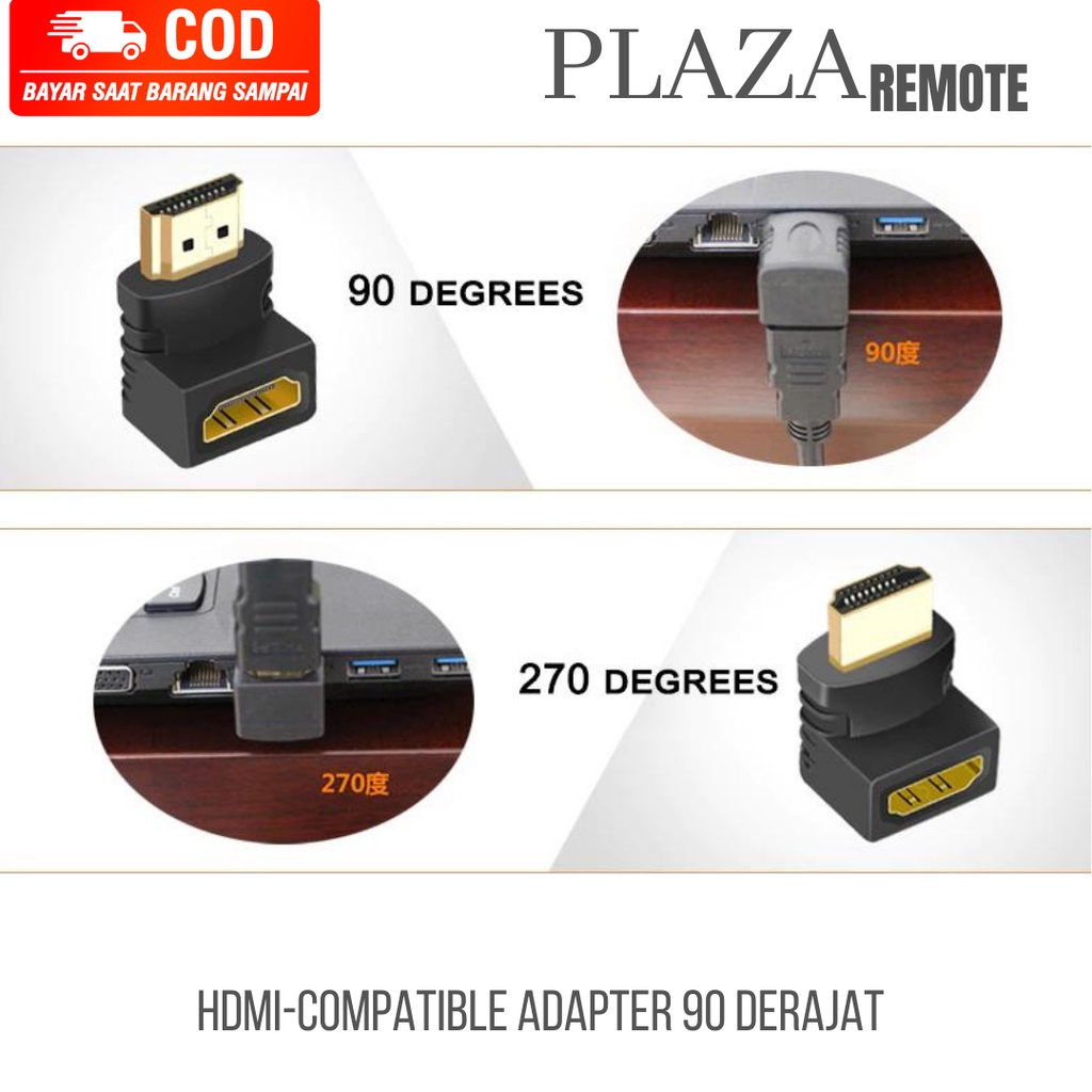 KONEKTOR HDMI Adapter Connector Konektor HDMI L Male Female 90