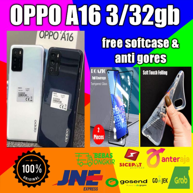 OPPO A16 3/32gb anti air garansi resmi