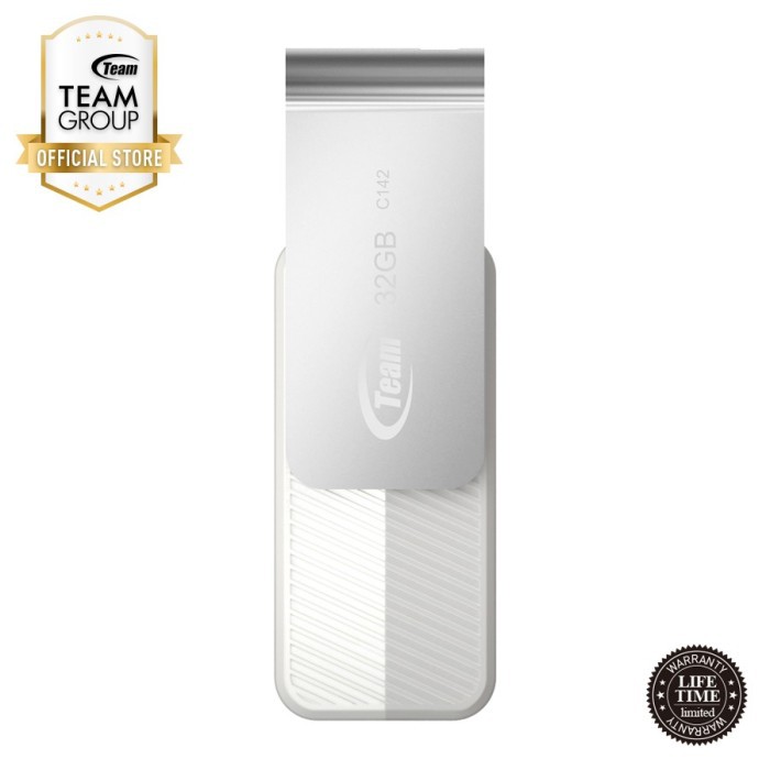 TEAMGROUP USB Flashdisk C142 32GB 2.0 White Team Original Penyimpanan