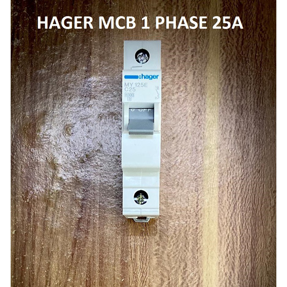 HAGER MCB 1 PHASE 6A / 10A / 16A / 20A / 25A