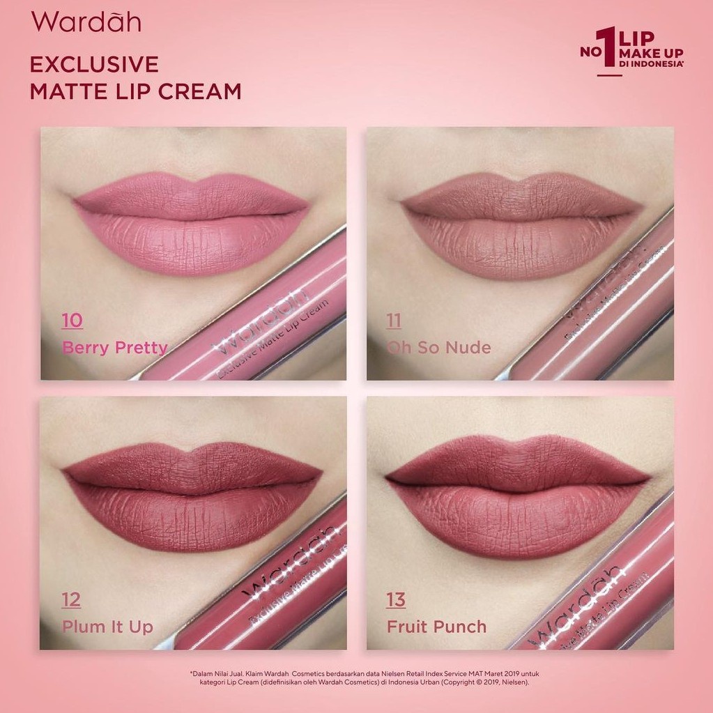 Wardah Exclusive Matte Lip Cream Tahan Lama / Lipstick Wardah Eksklusif Long Lasting Warna Intense