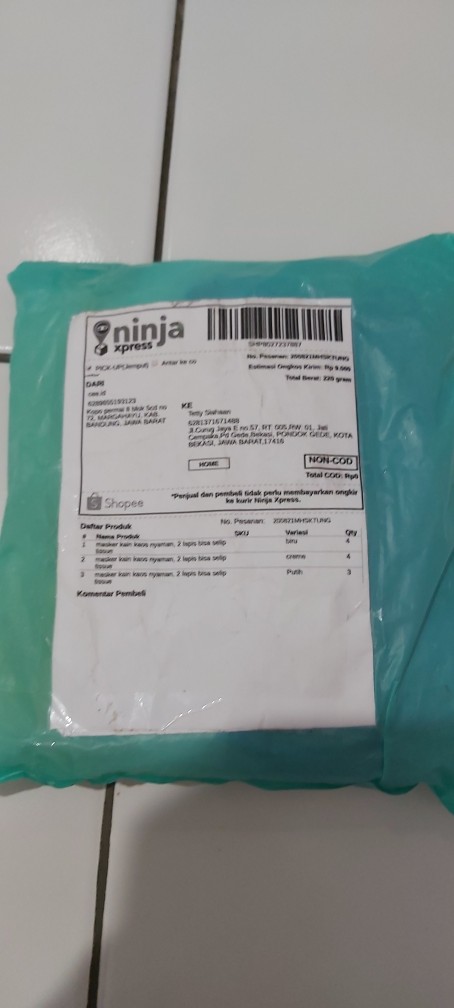 Masker Kain Kaos Nyaman, 2 Lapis Bisa Selip Tissue