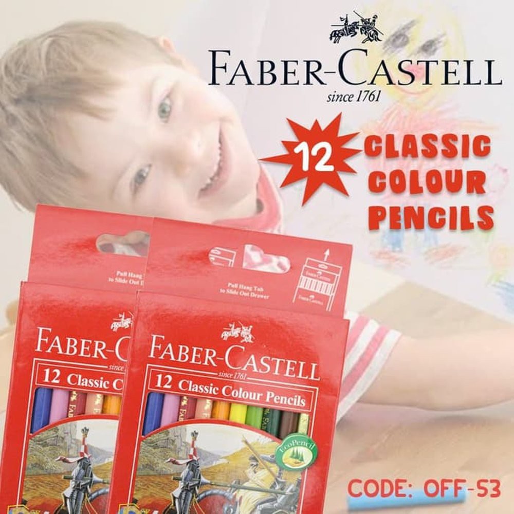 

Pensil Warna Faber Castell Set 12 Warna Colouring Pencil