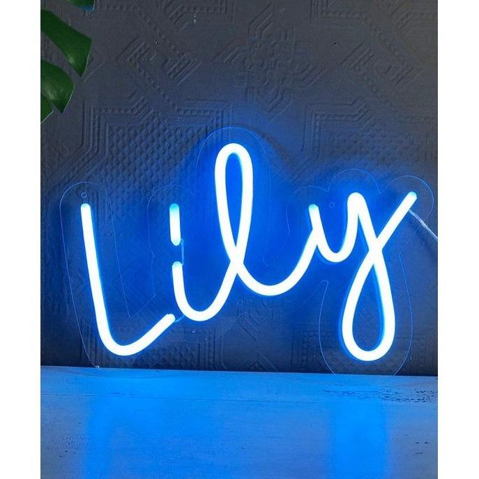 Lampu Acrylic Nama Neon LED hiasan kamar dinding - 4 Huruf