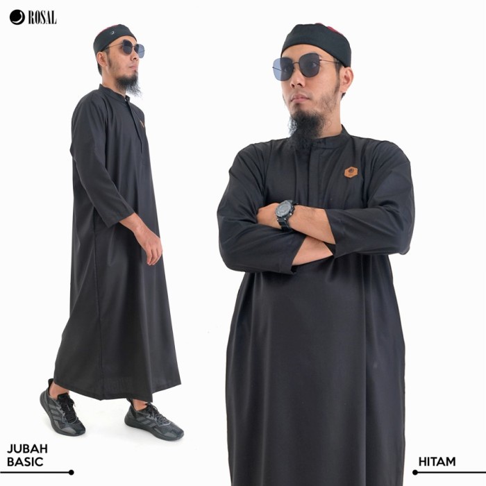 Jubah Basic ROSAL Gamis Jubah Premium Lengan Panjang Pria Dewasa