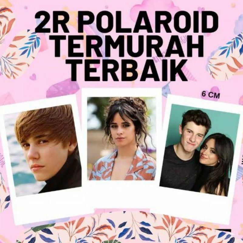 Cetak 25 foto 2r polaroid putih murah