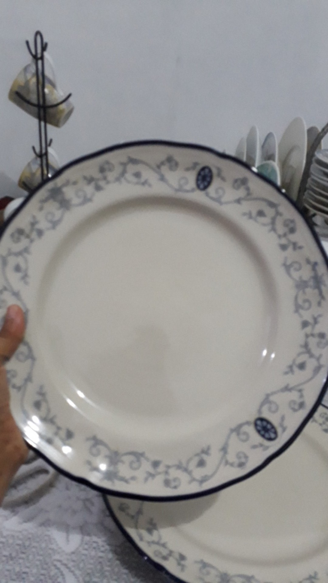 00481 Piring Dinner Motif / Piring Hias Keramik / Piring  Keramik Hias 029