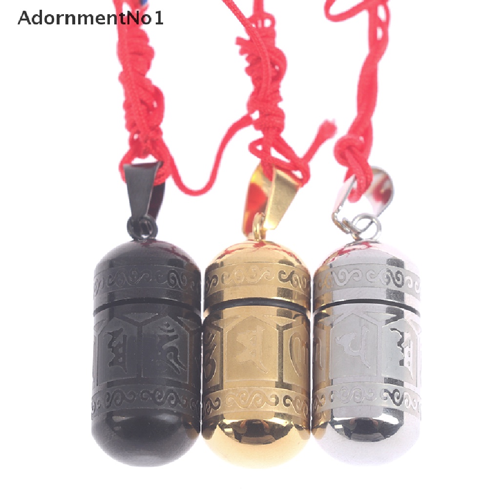 (AdornmentNo1) 1pc Kalung Rantai Dengan Liontin Botol Mantra Doa Mantra Dapat Dibuka