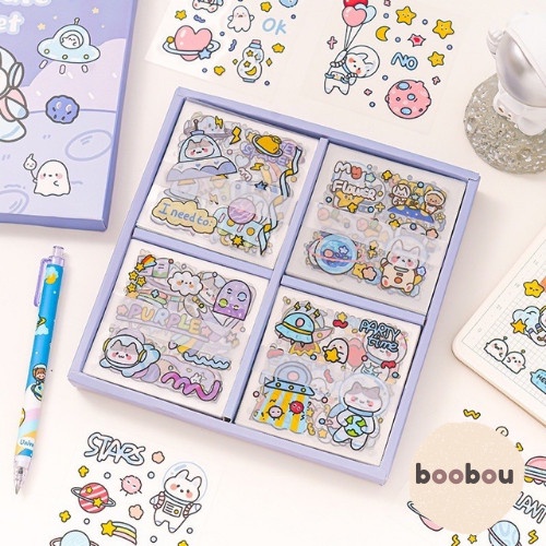 

Sticker Cute Stiker Lucu Planet Bear Korean Style IMUT (10 PCS)