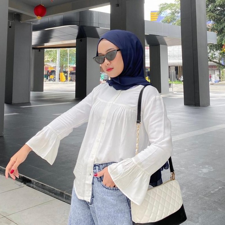 Augie - Jelita Blouse Polos Rayon-BW