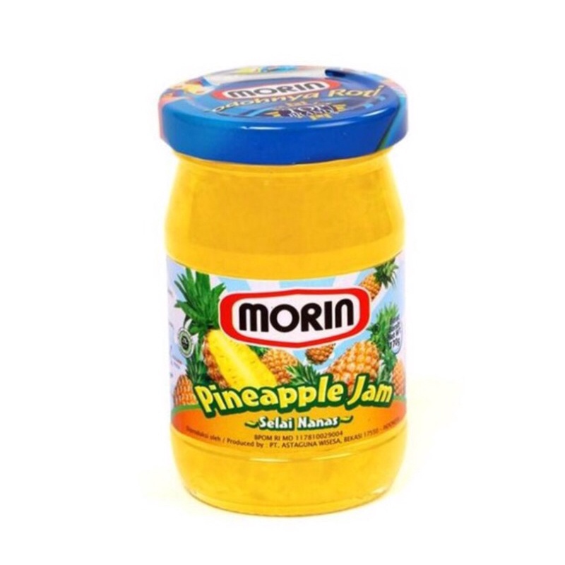 Morin Pineapple Jam Selai Nanas 170gr toples kaca jar Olesan Roti