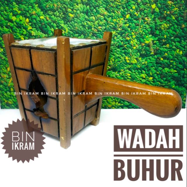 Wadah Buhur Terompah Tempat Bakar Bukhur Dupa Kemenyan Kayu Jati Asli