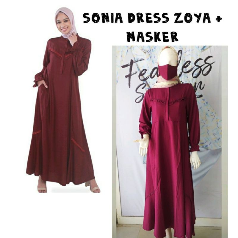 Sonia Dress Zoya+Masker / Dress Zoya new arrival
